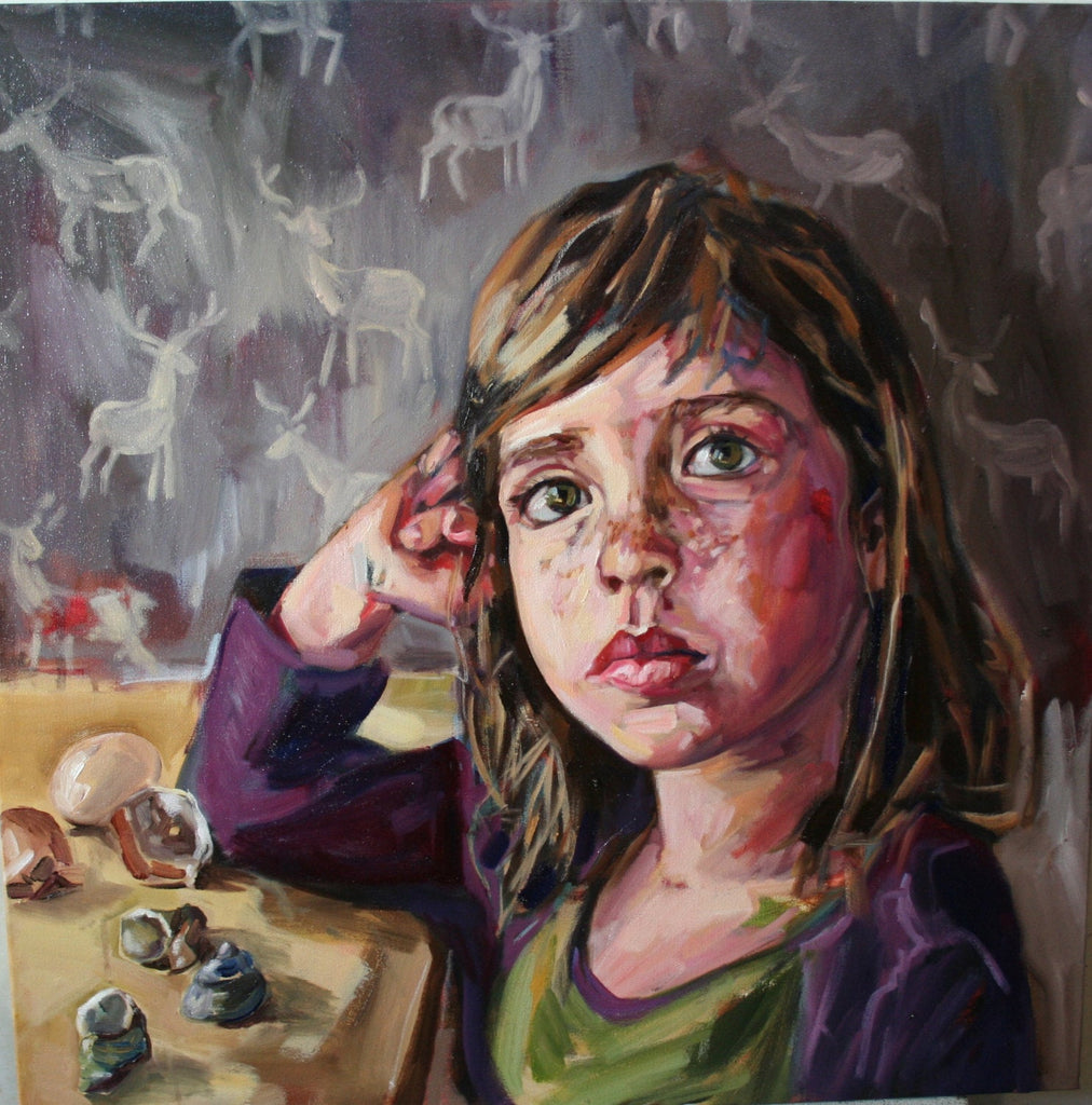 Original Oil Painting - Child/Imagination/Evangeline