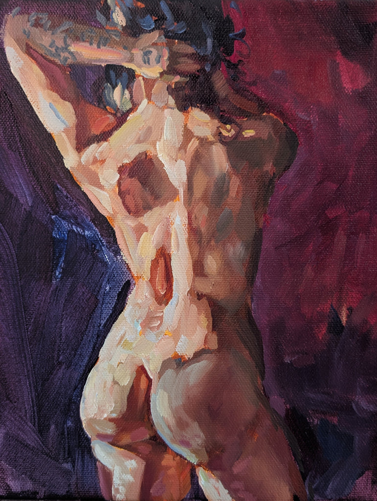 figure painting sunlight woman's body 