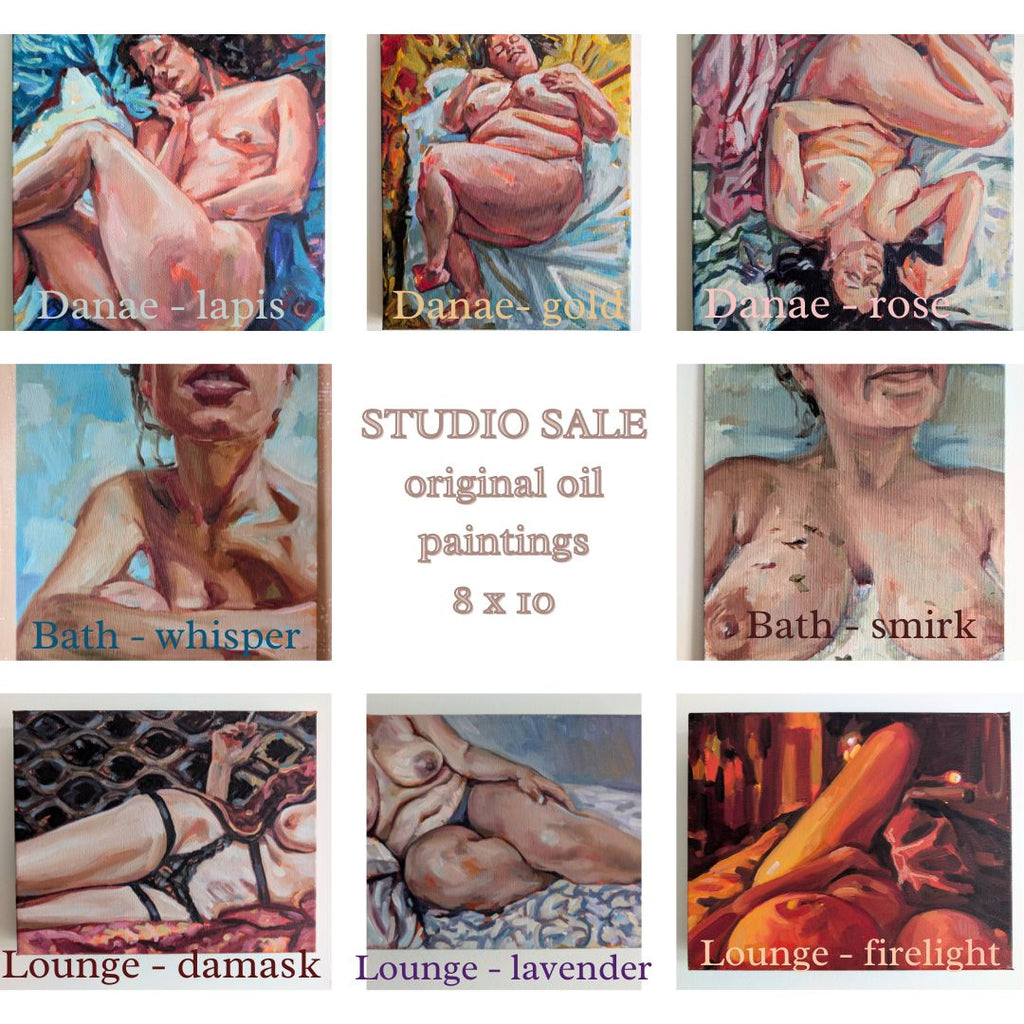 STUDIO SALE- sm oil PAINTING - figures