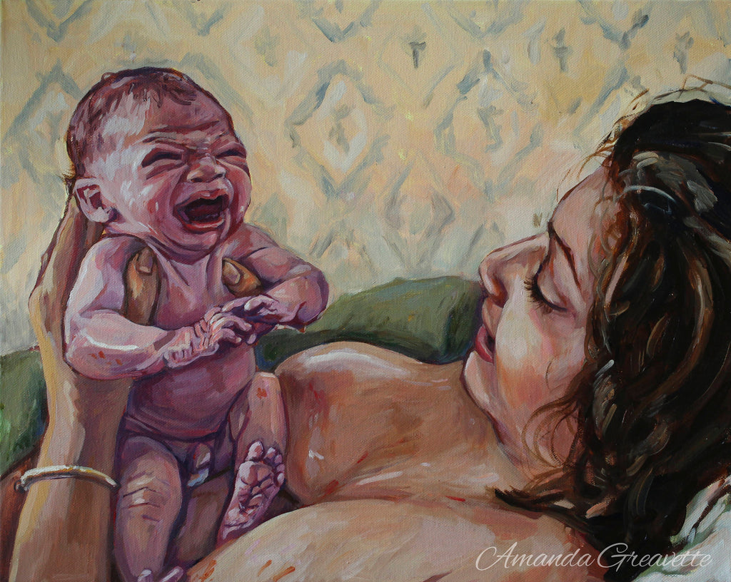 Birth Art Print - Welcome Child - baby - first look