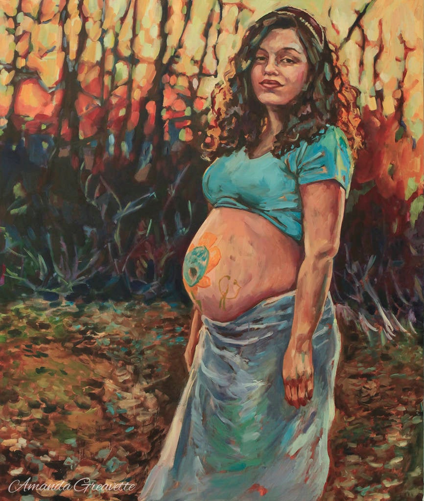 Birth Art Print - Human Thing - The Glow- pregnancy