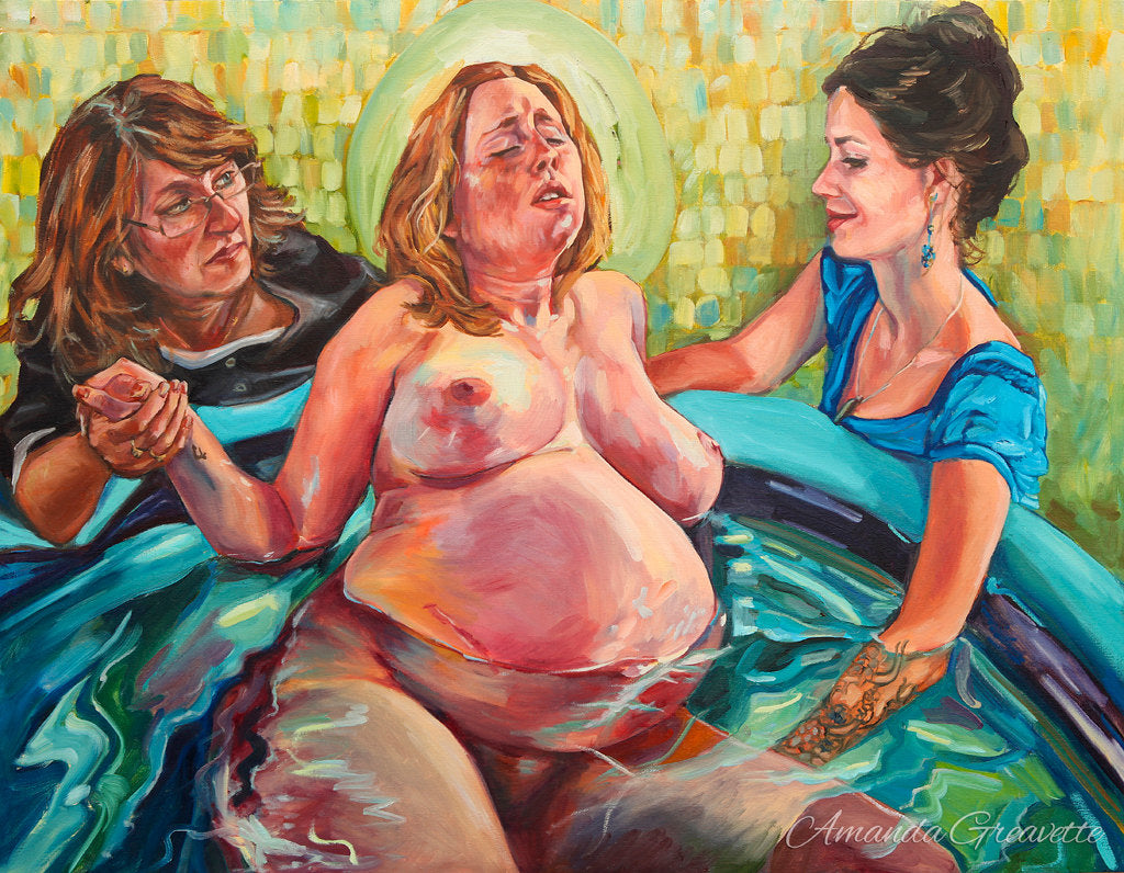 Birth Art Print - Love is all - waterbirth